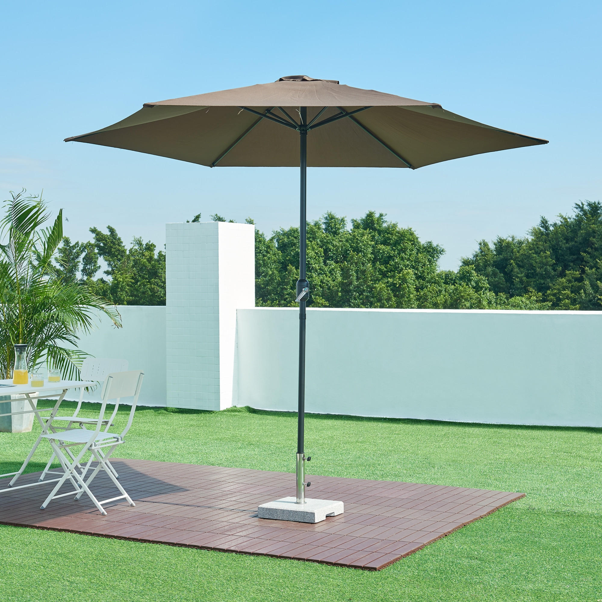 SONNENSCHIRMSTÄNDER Bomba - Grau, Stein (38/38cm) - casa.pro