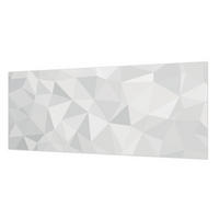FOTOTAPETE 250x104 cm - Dreieckiges Mosaik - Weiß, Textil (250/104cm) - Wallfluent