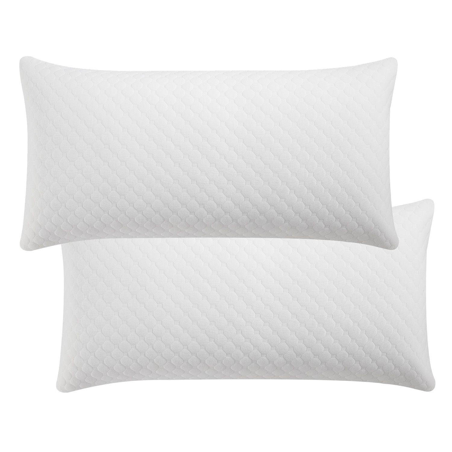 KOPFKISSEN 80x40 cm (2er-Set) - Weiß, Textil (40/80cm) - Juskys