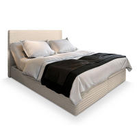 BOXBETT MILARA 160x200 cm mit Matratze und Topper - Creme - Creme, Holz (160/200cm) - MASSENO