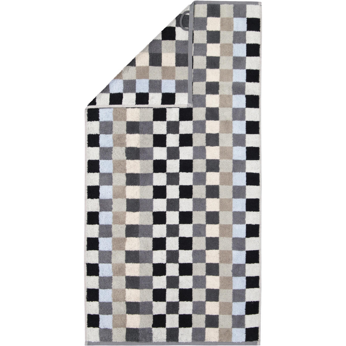 HANDTÜCHER UNIQUE KARO 942 ANTHRAZIT - 77 - Grau, Textil (30/50cm) - Cawö