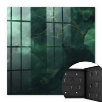 SCHLÜSSELBOX Schwarz 30x30 cm- Türöffnung nach rechts - Grüne Eleganz - Grün, Metall (30/30/5cm) - TULUP