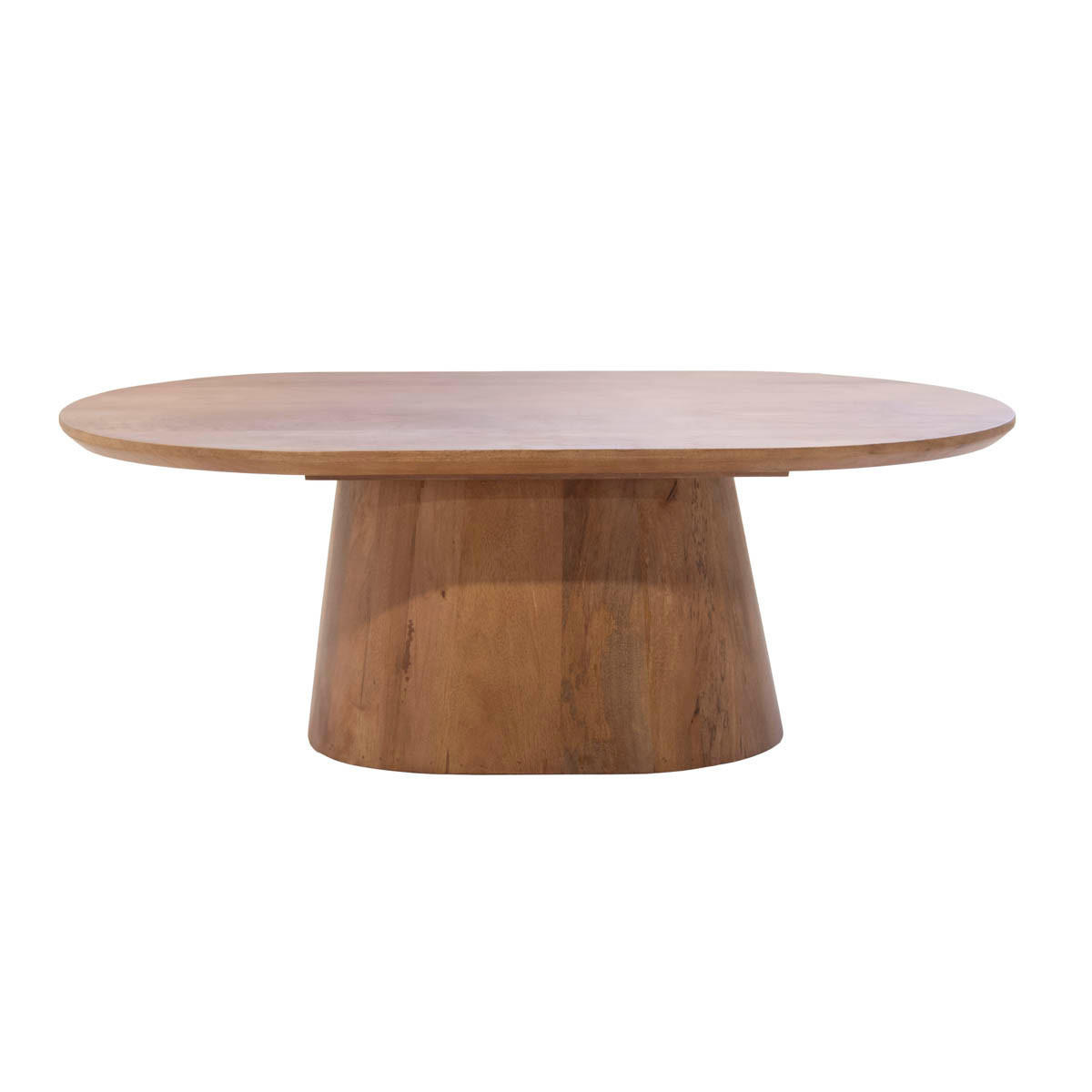COUCHTISCH Oval Braun Holz 130x60x35cm - Braun, Holz (130/65/38cm) - Giga Meubel