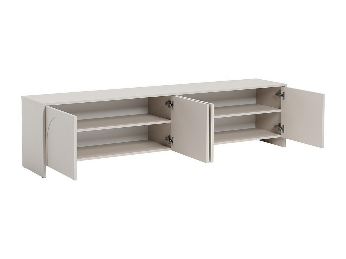 TV-BOARD - 198 cm x 40 cm - holz - beige Nalyra - Beige, Holz (198/50/40cm) - Vente-Unique