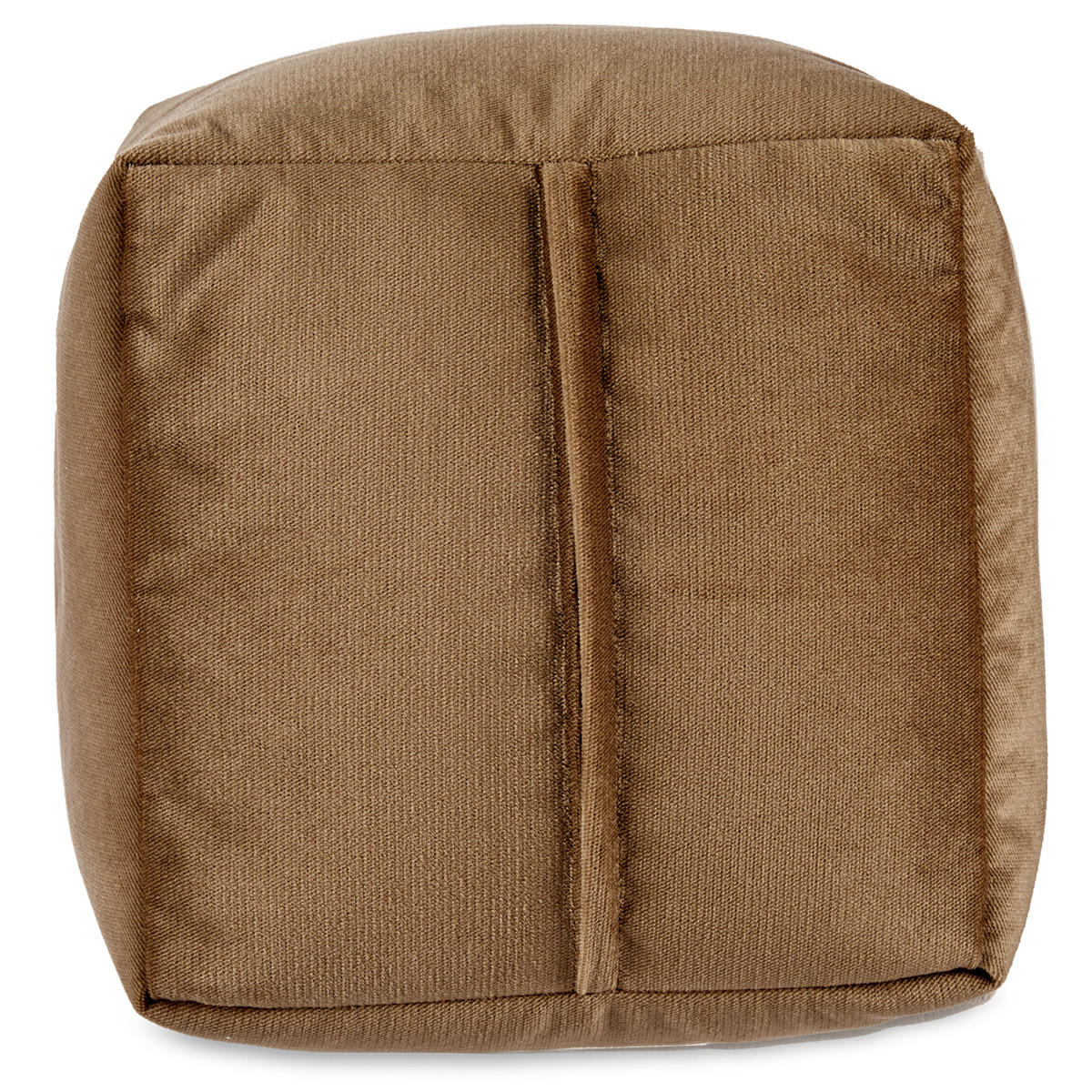 HOCKER aus Samt 30/30/30 cm - Braun, Textil (30/30/30cm) - Giftdecor