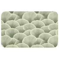 WC PŘEDLOŽKA Vějíř - list - zelený 80x50 cm - pastelově zelená, textil/plast (80/1cm) - OnlyWow