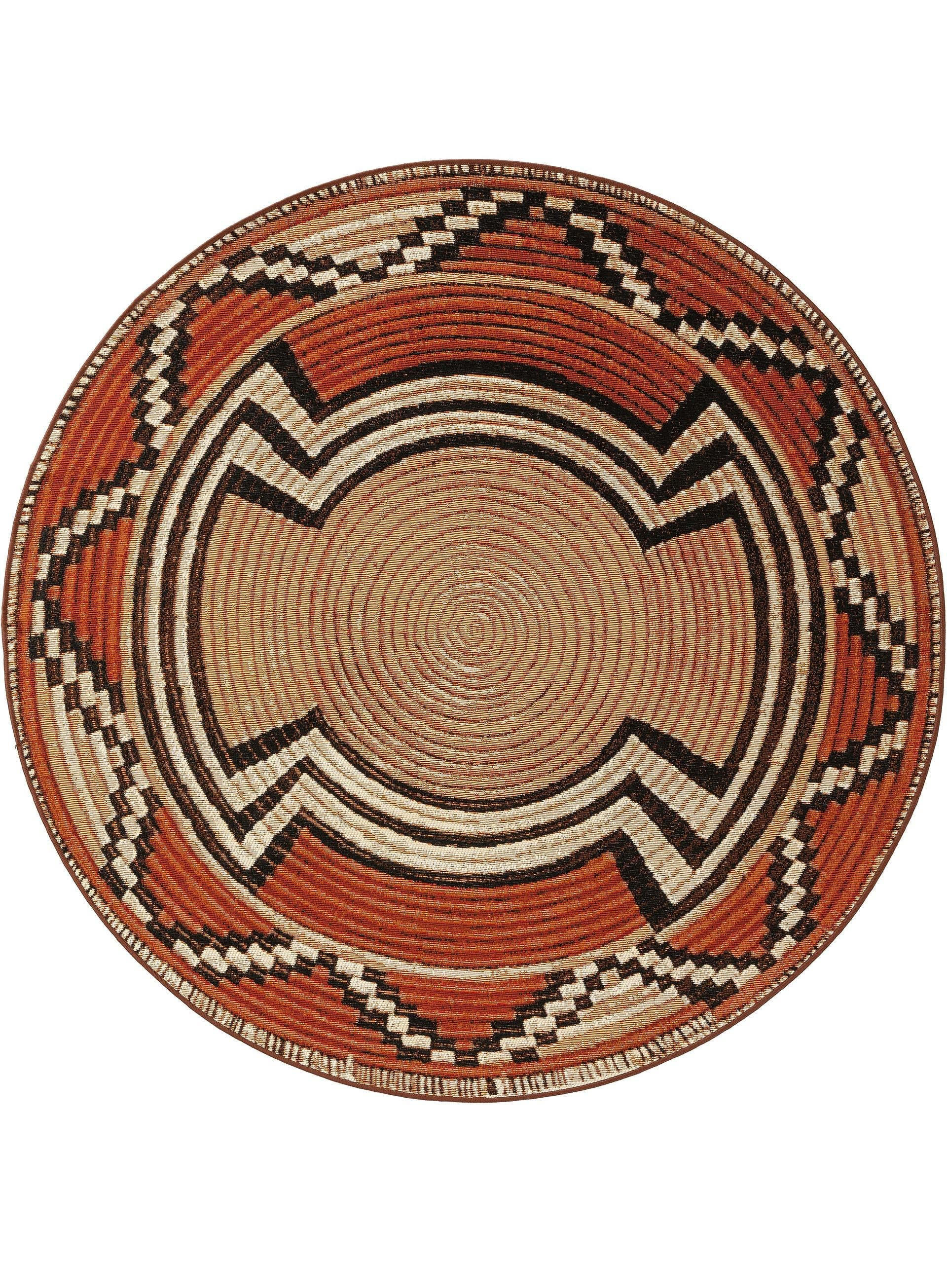 OUTDOORTEPPICH Artis Beige/Kupfer ø 160 cm rund - Beige, Textil (160/160cm) - benuta Nest