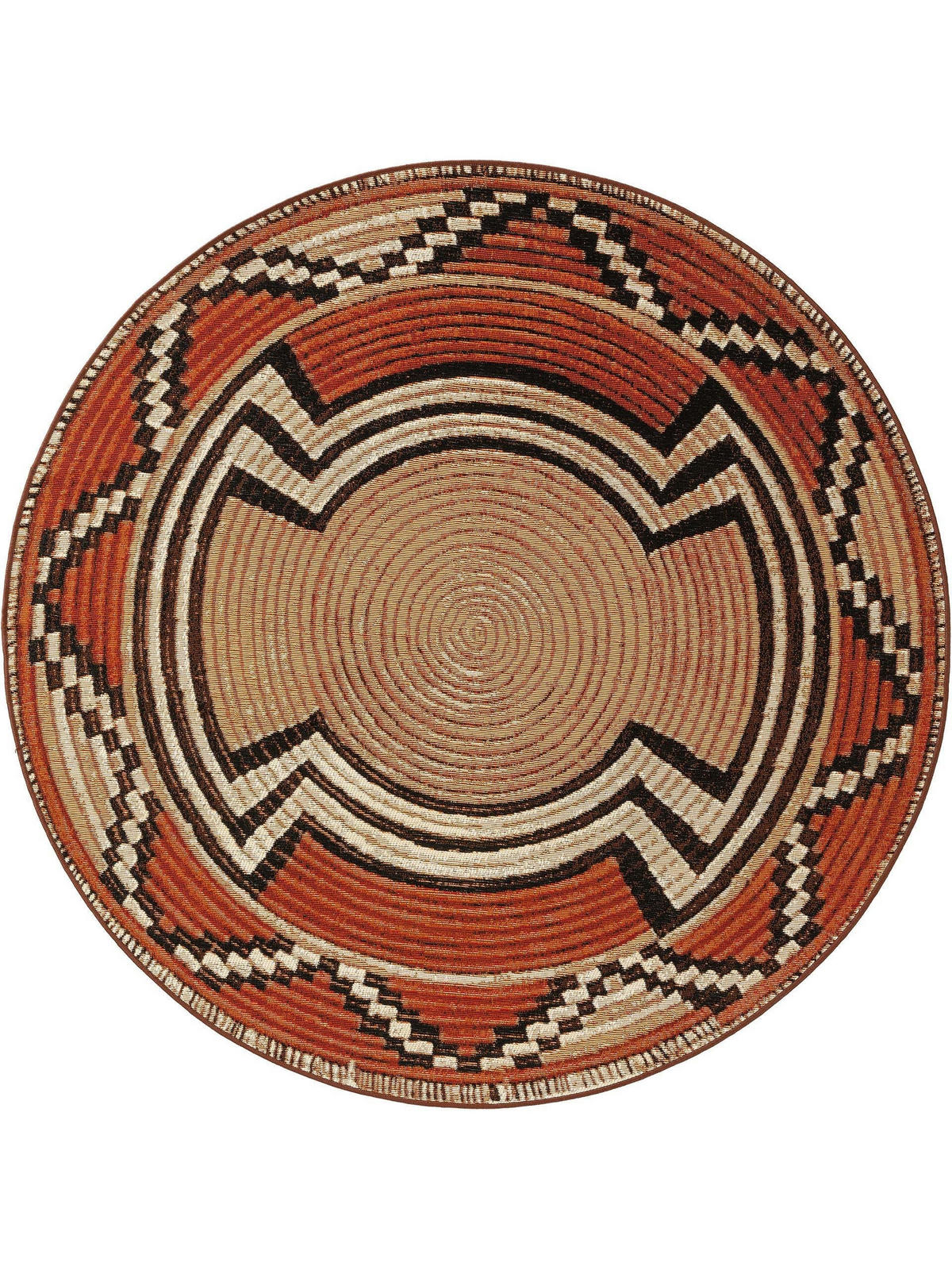 OUTDOORTEPPICH Artis Beige/Kupfer ø 160 cm rund - Beige, Textil (160/160cm) - benuta Nest