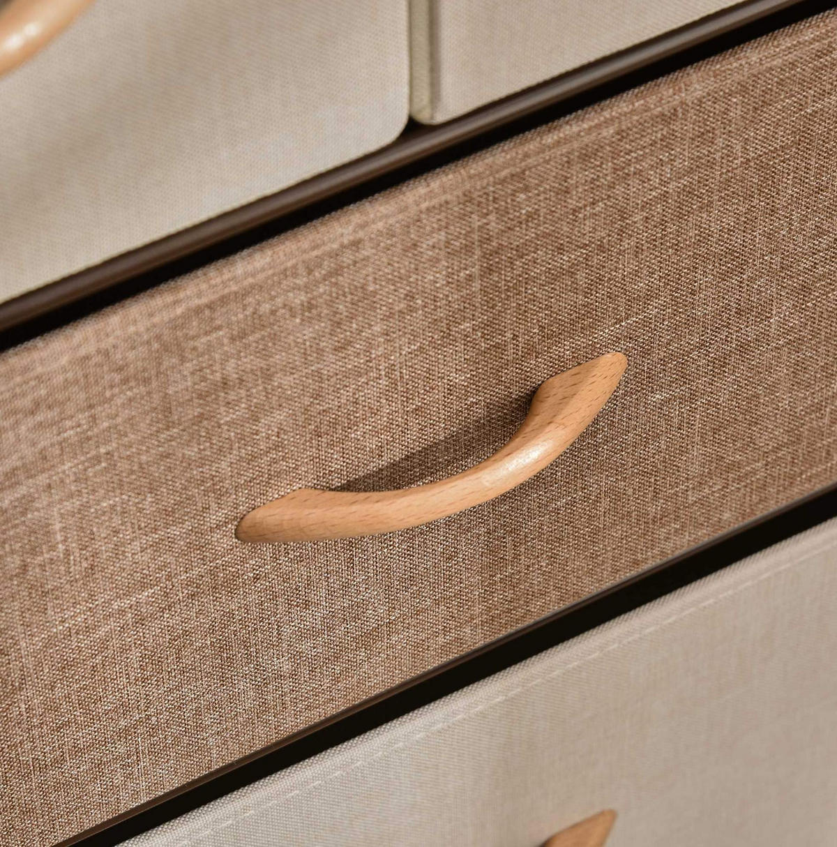 KOMMODE 58/99/29 cm Multicolor aus Leinen, Stahl und MDF mit 5 Schubladen - Weiß, Textil (29/99/58cm) - OKMYHOME