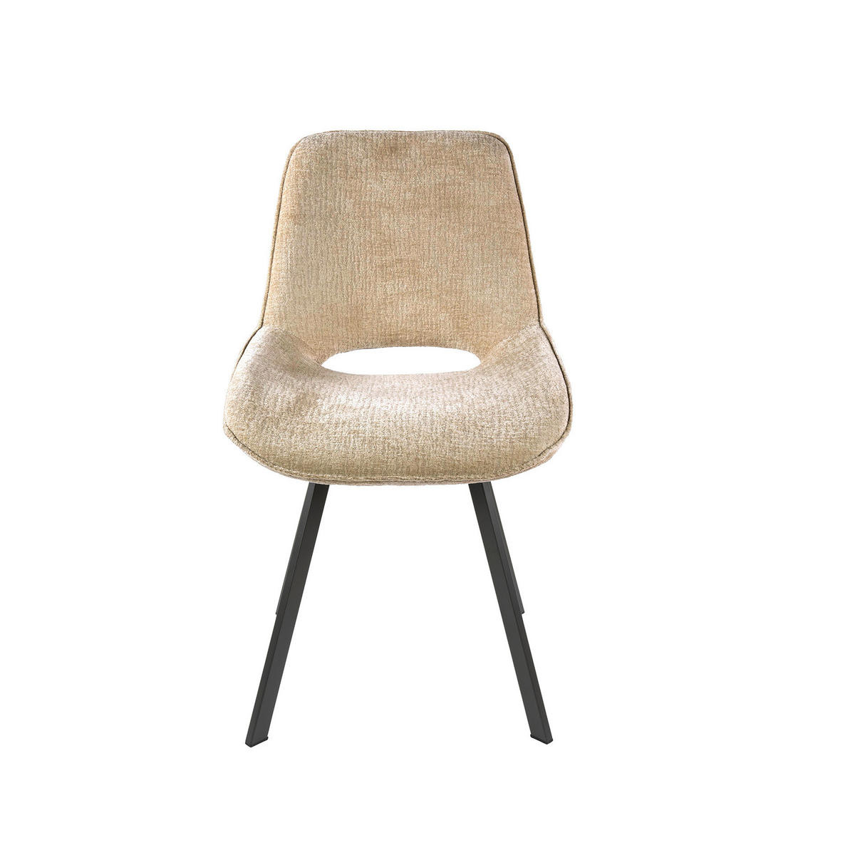 STUHL Swivel - Beige - 63/51/87 cm - 4er-Set - Beige, Textil (51/87/63cm) - Hoyz Collection