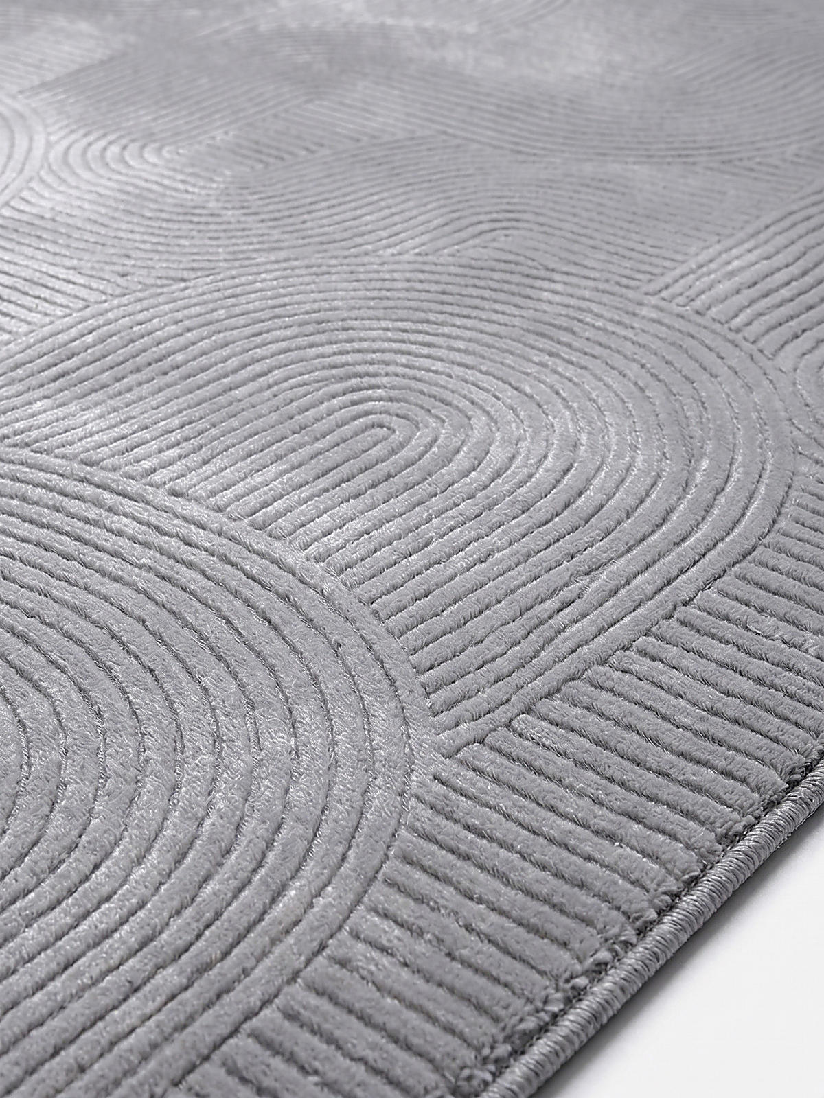 KURZFLORTEPPICH Antirutsch Geometrisch DALAR Polypropylen Grau 300 x 400 cm - Grau, Textil (300/400cm) - KADIMA DESIGN