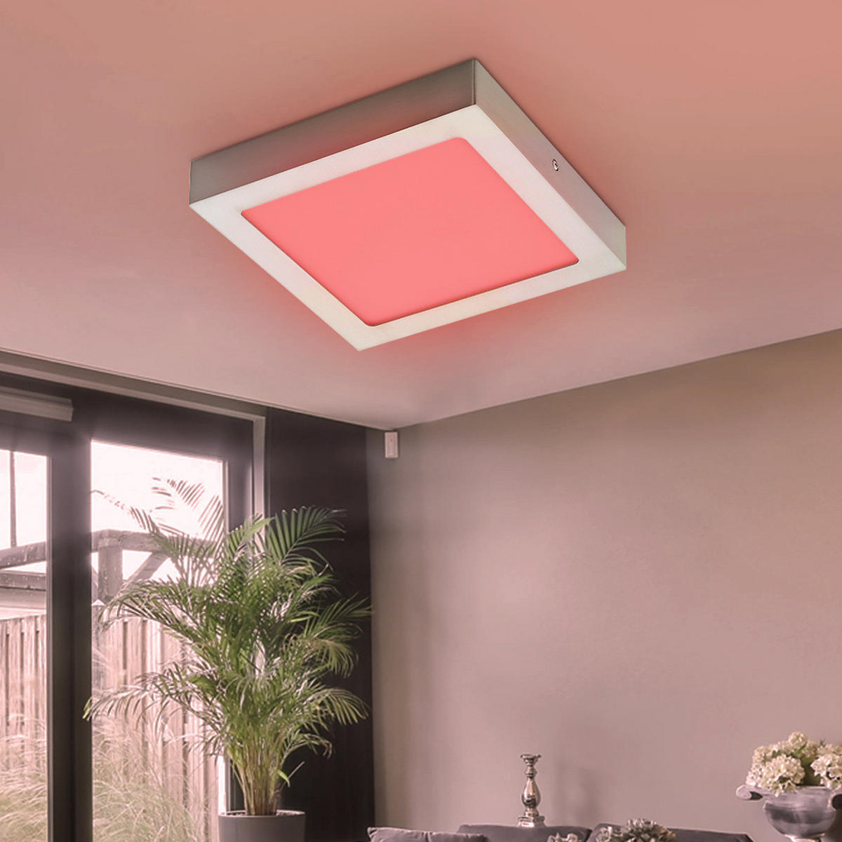 LED PANEL Tinus Silber Metall Acryl - Silberfarben, Metall (22.5/22.5/3.5cm)