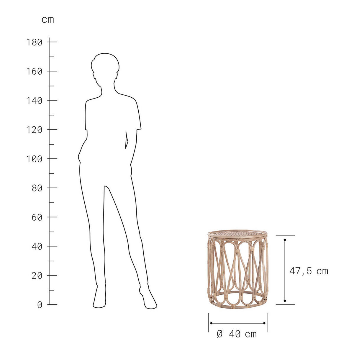 BEISTELLTISCH Lombok - Braun, Holz/Holzwerkstoff (40/40/48cm) - Butlers
