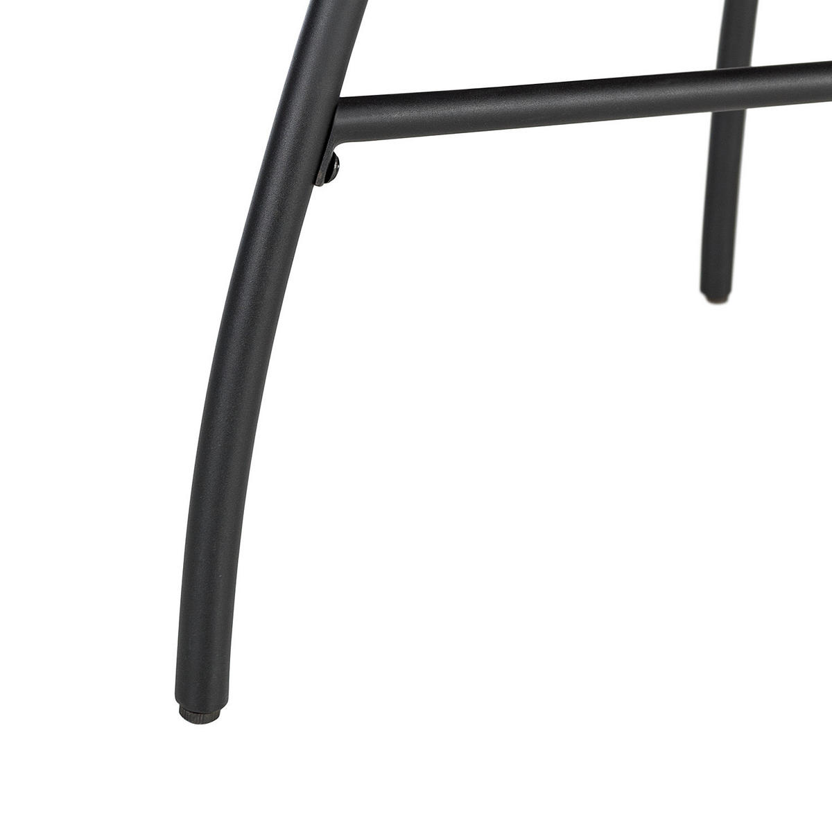 GARTENBARTISCH - Stahl / Akazie massiv - Schwarz / Braun - Schwarz/Akaziefarben, Holz/Metall (80/80/100cm) - home24