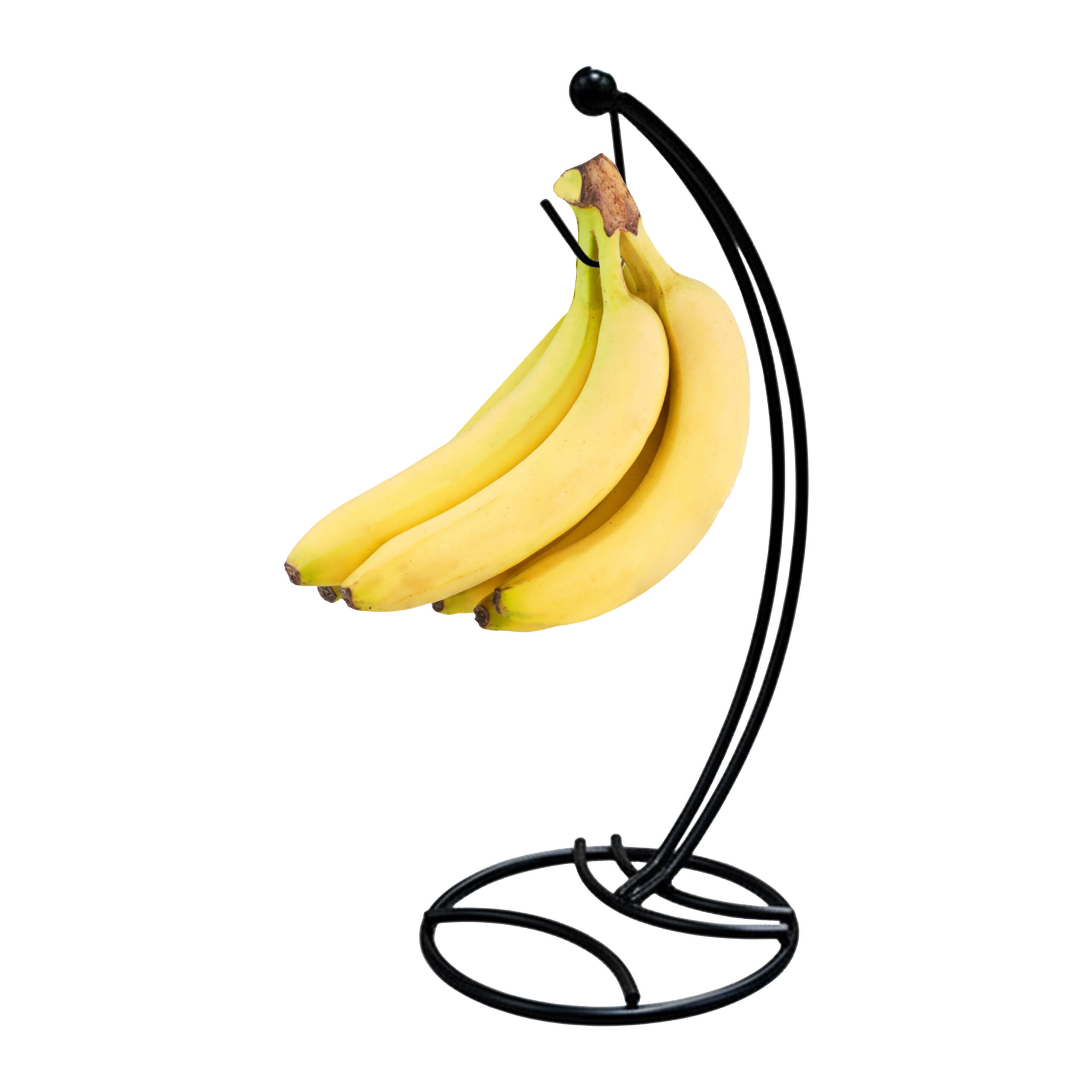 BANANENHALTER - Schwarz, Metall (15/33.5/15cm) - Relaxdays