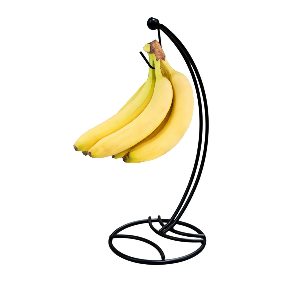 BANANENHALTER - Schwarz, Metall (15/33.5/15cm) - Relaxdays