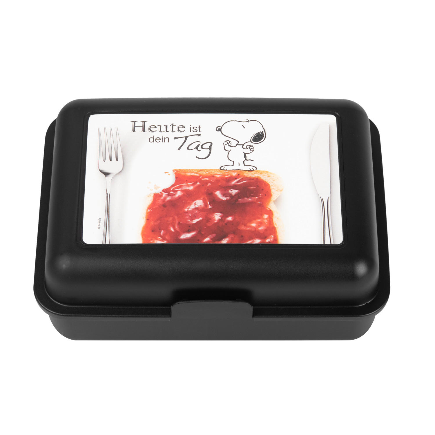 BROTDOSE The Peanuts Snoopy Heute ist dein Tag Schwarz 17,5 x 12,8 x 6,9 cm - Schwarz, Kunststoff (17.5/6.9/12.8cm) - United Labels