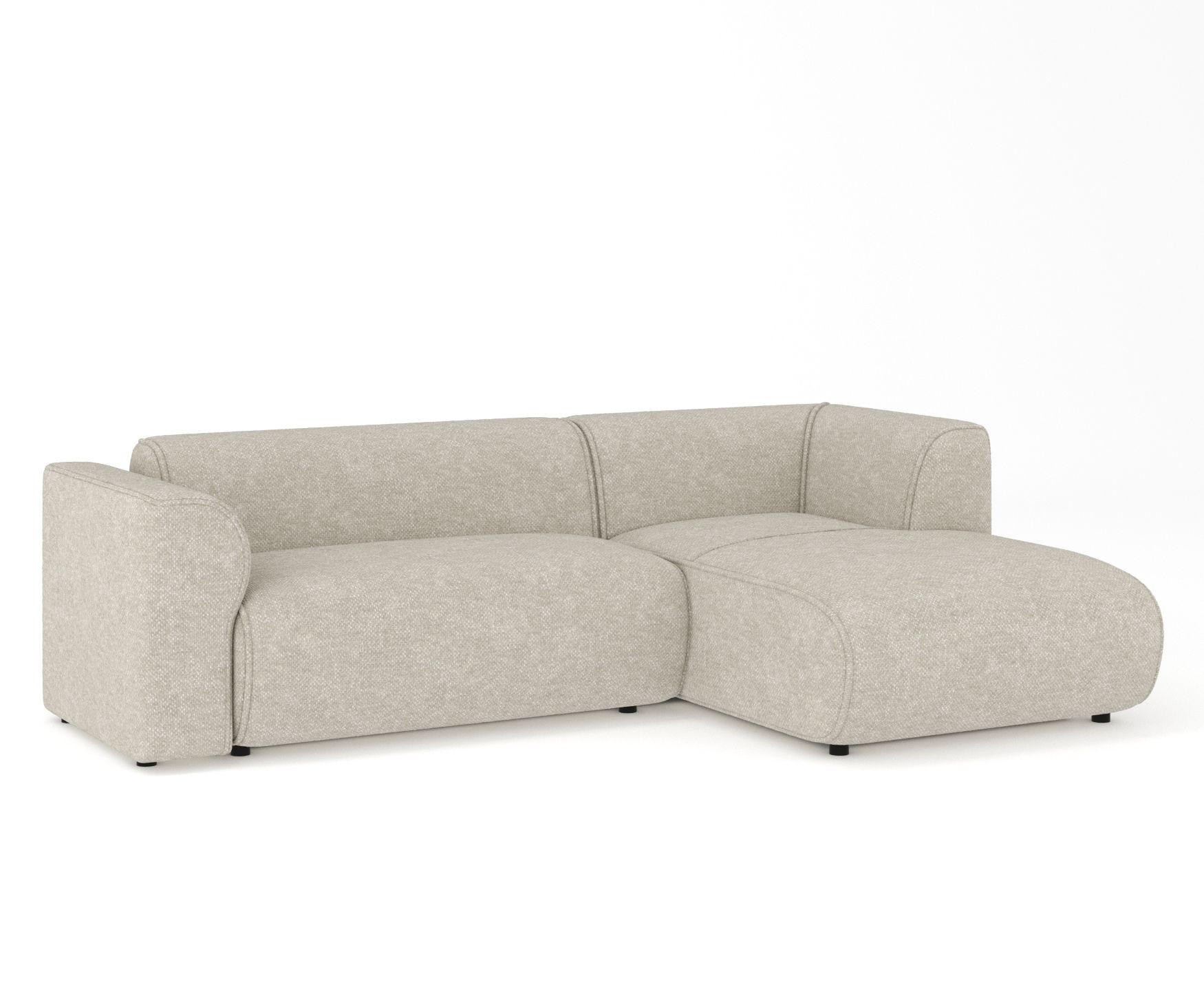 Maison de Reve Ecksofa Beige, Grau 256x162 cm