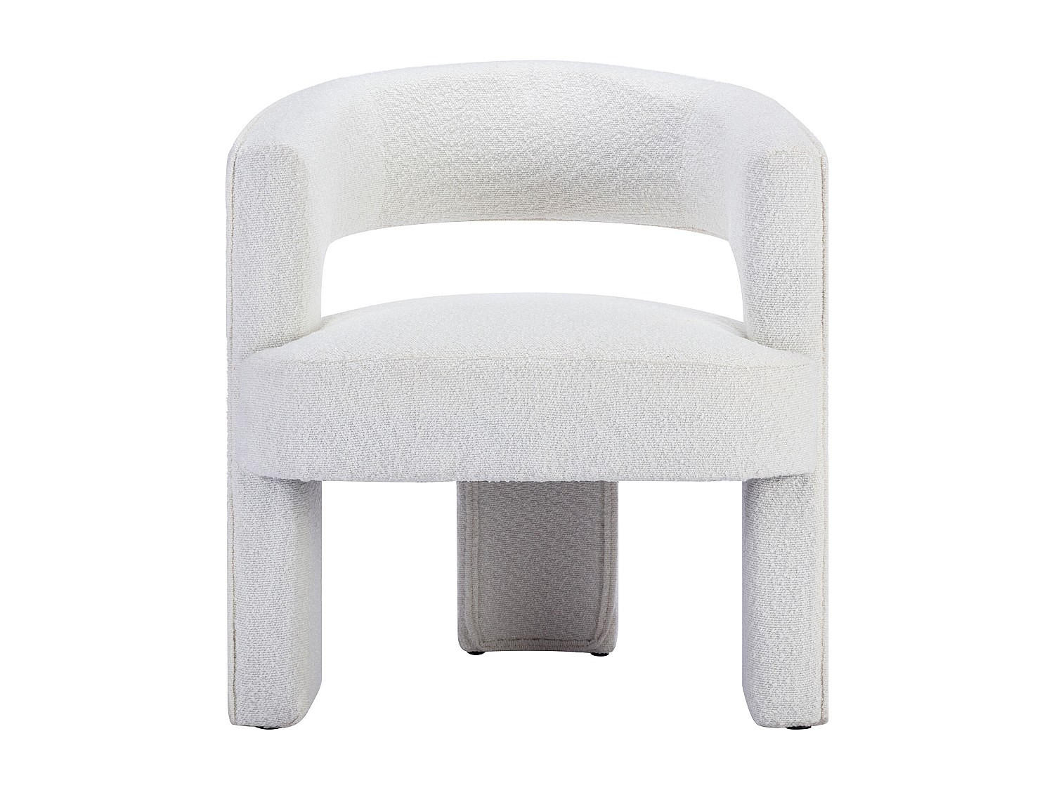 SESSEL mit gerader Rückenlehne - 1 Person - stoff - weiß Fontanova - Weiß, Textil (66/75/63cm) - Vente-Unique