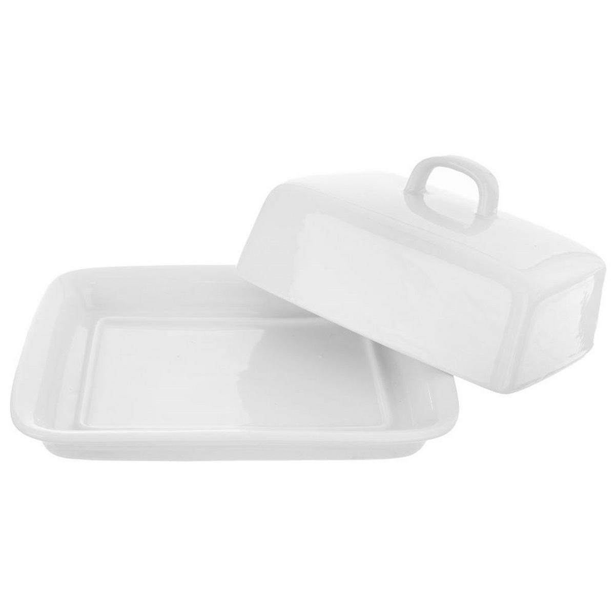 BUTTERDOSE Keramik Weiß - Weiß, Keramik (12.5/9/16cm) - Orion 
