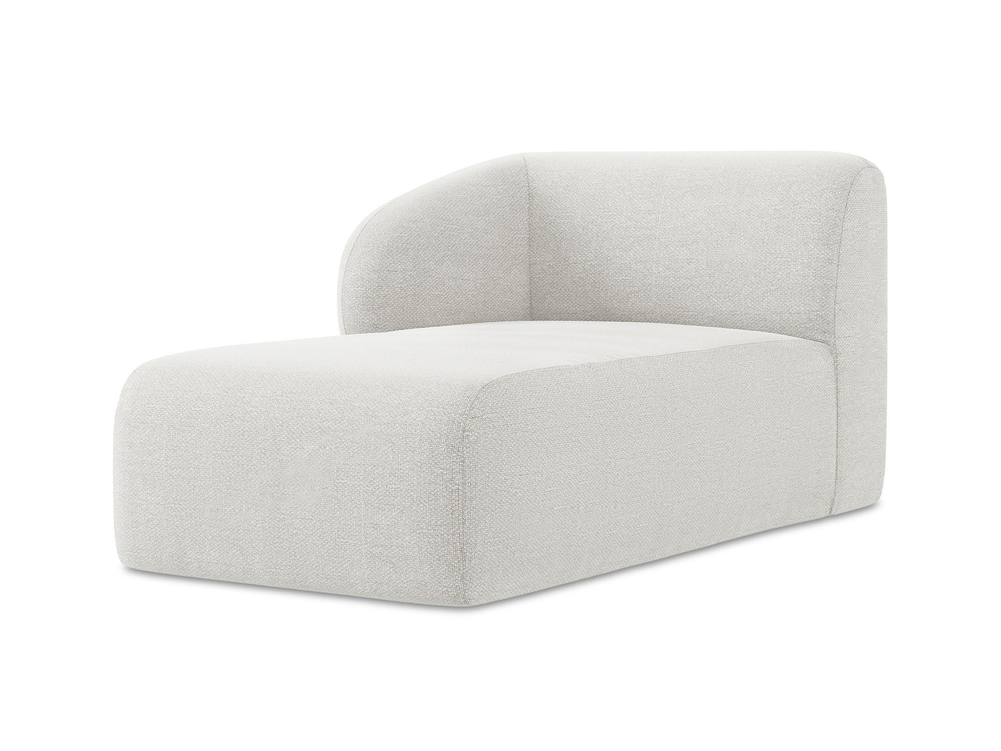 SOFAELEMENT Links Bouclé Stoff Weiß - Schwarz/Weiß, Holzwerkstoff/Kunststoff (91/75/166cm) - Makamii