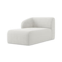 SOFAELEMENT Links Bouclé Stoff Weiß - Schwarz/Weiß, Holzwerkstoff/Kunststoff (91/75/166cm) - Makamii
