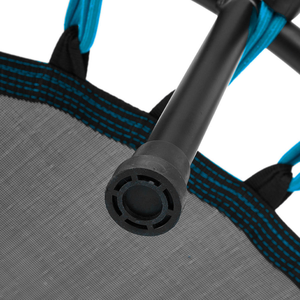 40-ZOLL-RUNDTRAMPOLIN mit Gummiseilen aus Stahl, Oxford-Gewebe, Gummiseile in Schwarz Blau Langlebig und sicher Stabil und leise 25 x 101 x 101cm - Blau, Metall (101/101cm) - Livingandhome