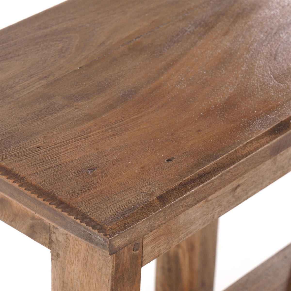 TRITTLEITER STEP Recyclingholz zweistufig 01 natur-vintage - Naturfarben, Holz (37/46/37cm) - DESIGN DELIGHTS