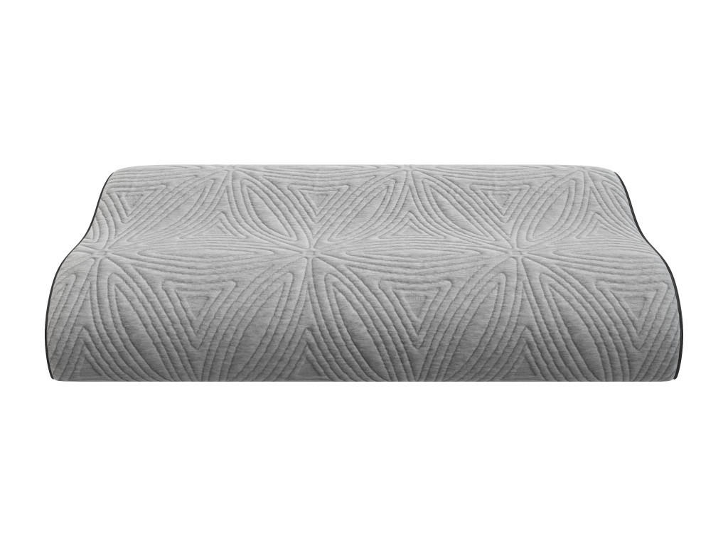 ERGONOMISCHES Kopfkissen fest - Memory Schaum - Mit abnehmbarem Bezug - 38 kg/m³ - 40 x 60 - Grau - VIANCA - Grau, Textil (40/60cm) - Vente-Unique