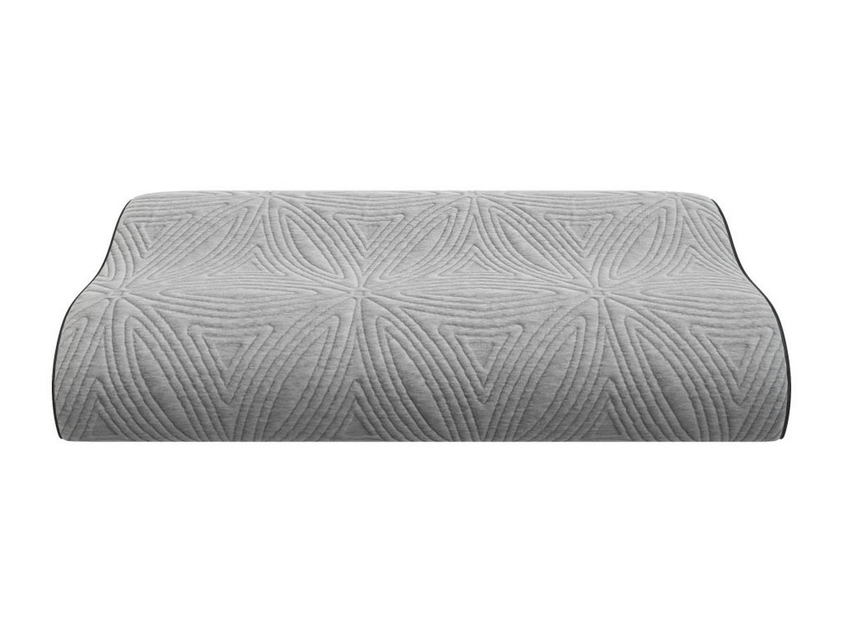 ERGONOMISCHES Kopfkissen fest - Memory Schaum - Mit abnehmbarem Bezug - 38 kg/m³ - 40 x 60 - Grau - VIANCA - Grau, Textil (40/60cm) - Vente-Unique