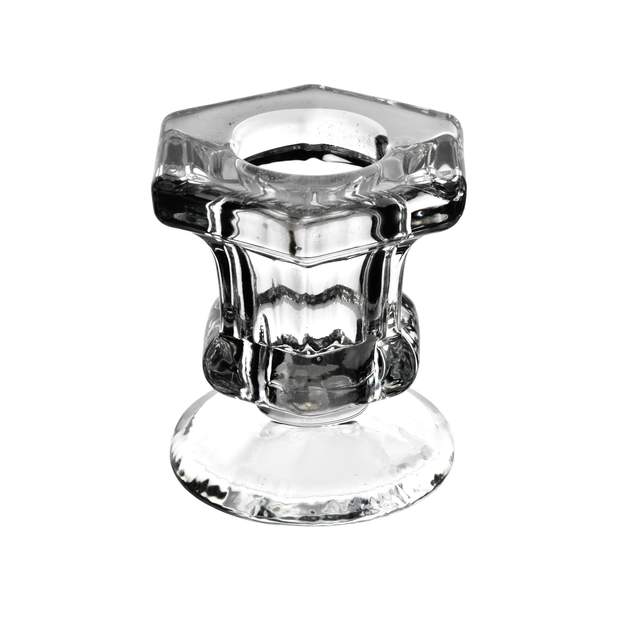 KERZENHALTER Patricia transparent 5.5/5.5/5.5 cm Glas - Transparent, Glas (5.5/5.5/5.5cm) - Mondex