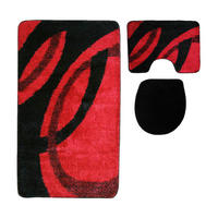 BADEMATTE Set 3 tlg ROT - Rot, Textil (60/100cm) - ROLFNERS