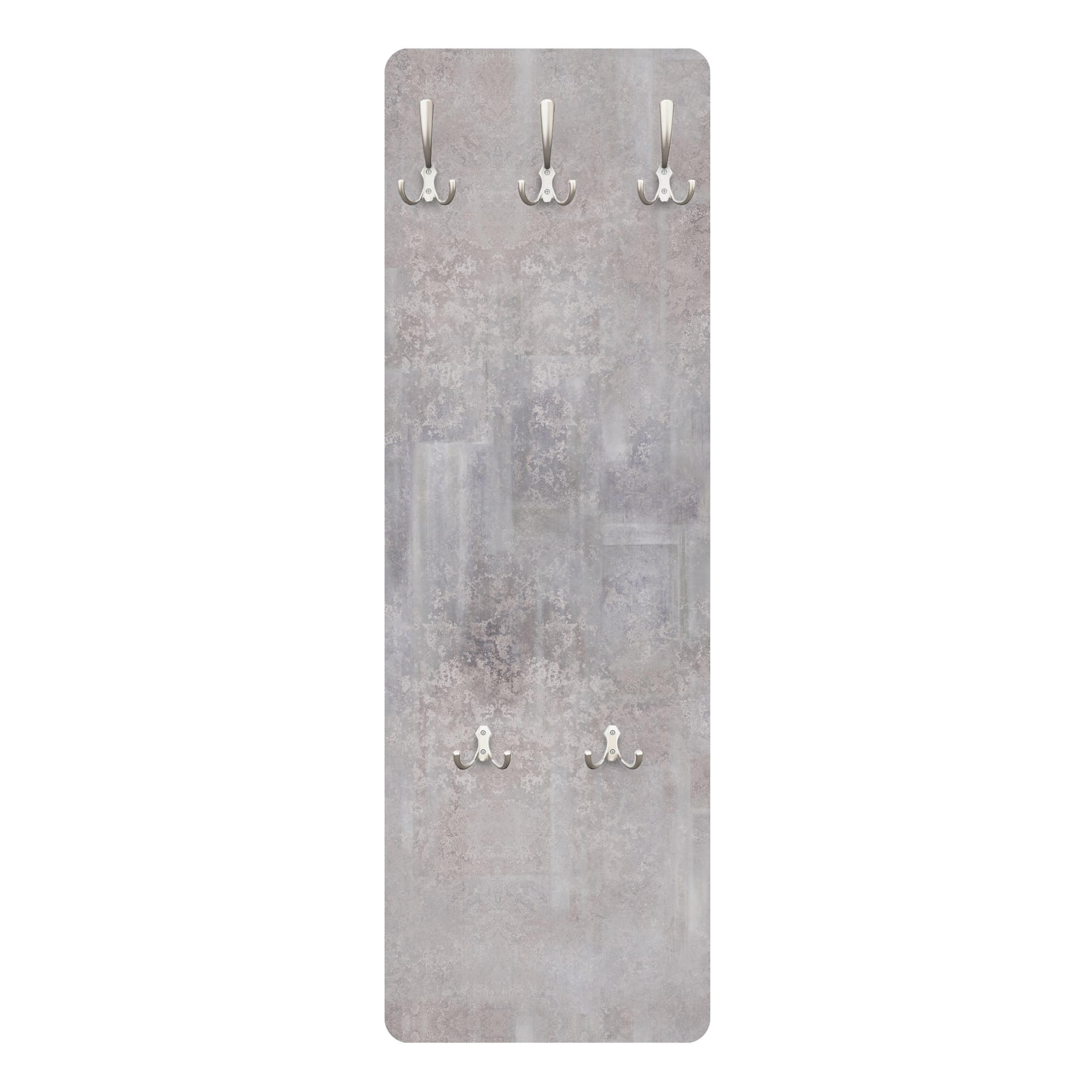 WANDGARDEROBE - Rustikales Betonmuster Grau 34/105 cm - Pastellblau, Holzwerkstoff (34/105/1.6cm) - Bilderwelten