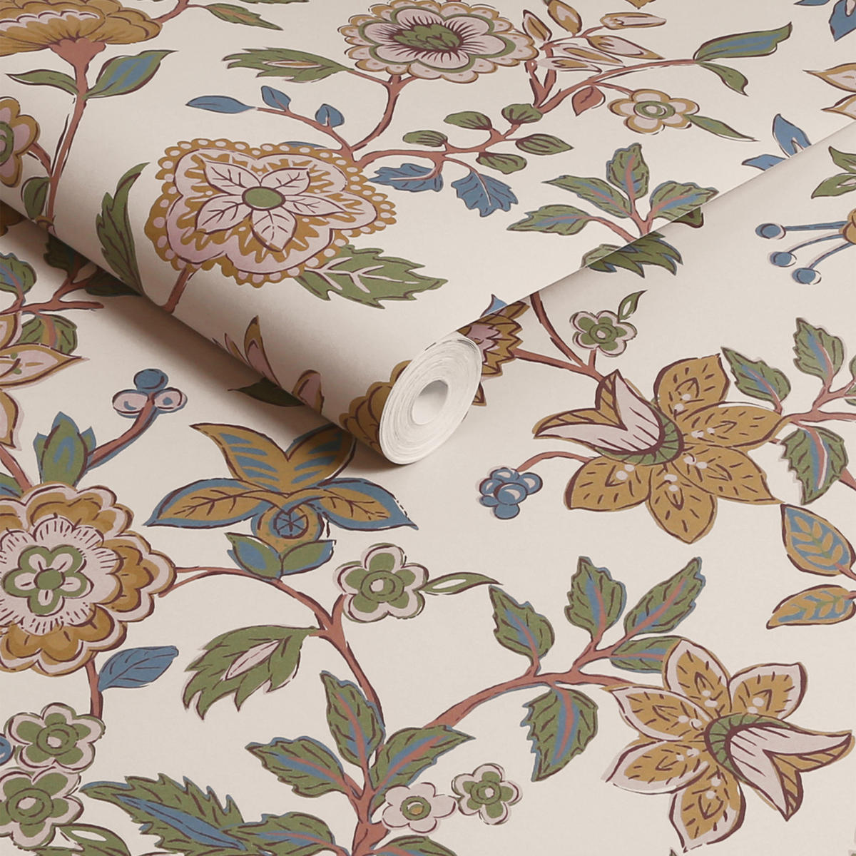 VLIESTAPETE Scot Blumen 1000x52cm - Multicolor/Weiß, Papier/Kunststoff (52/1000cm) - Joules
