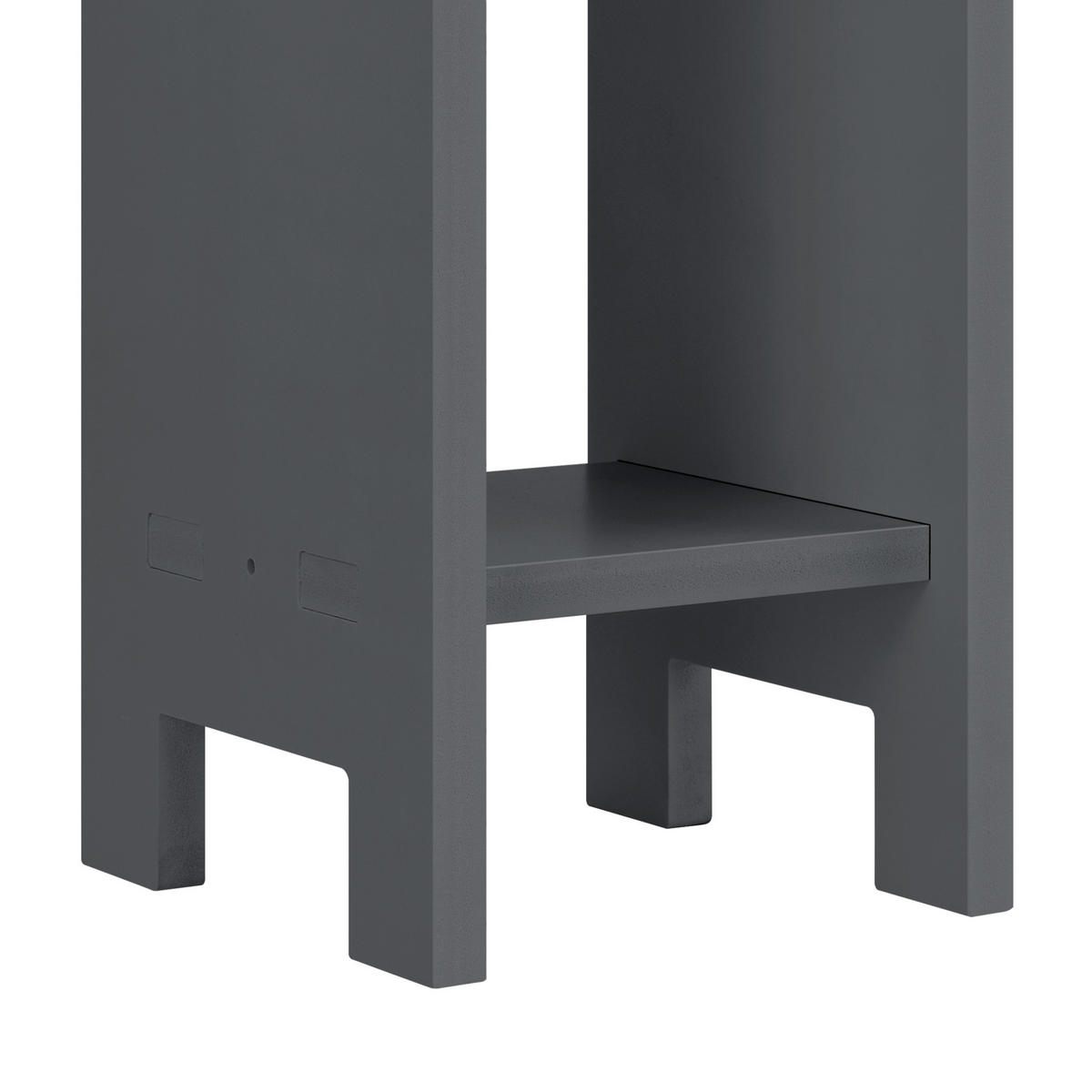 BADEZIMMERREGAL Arvika - Dunkelgrau, Kunststoff (17/80/17cm) - [en.casa]