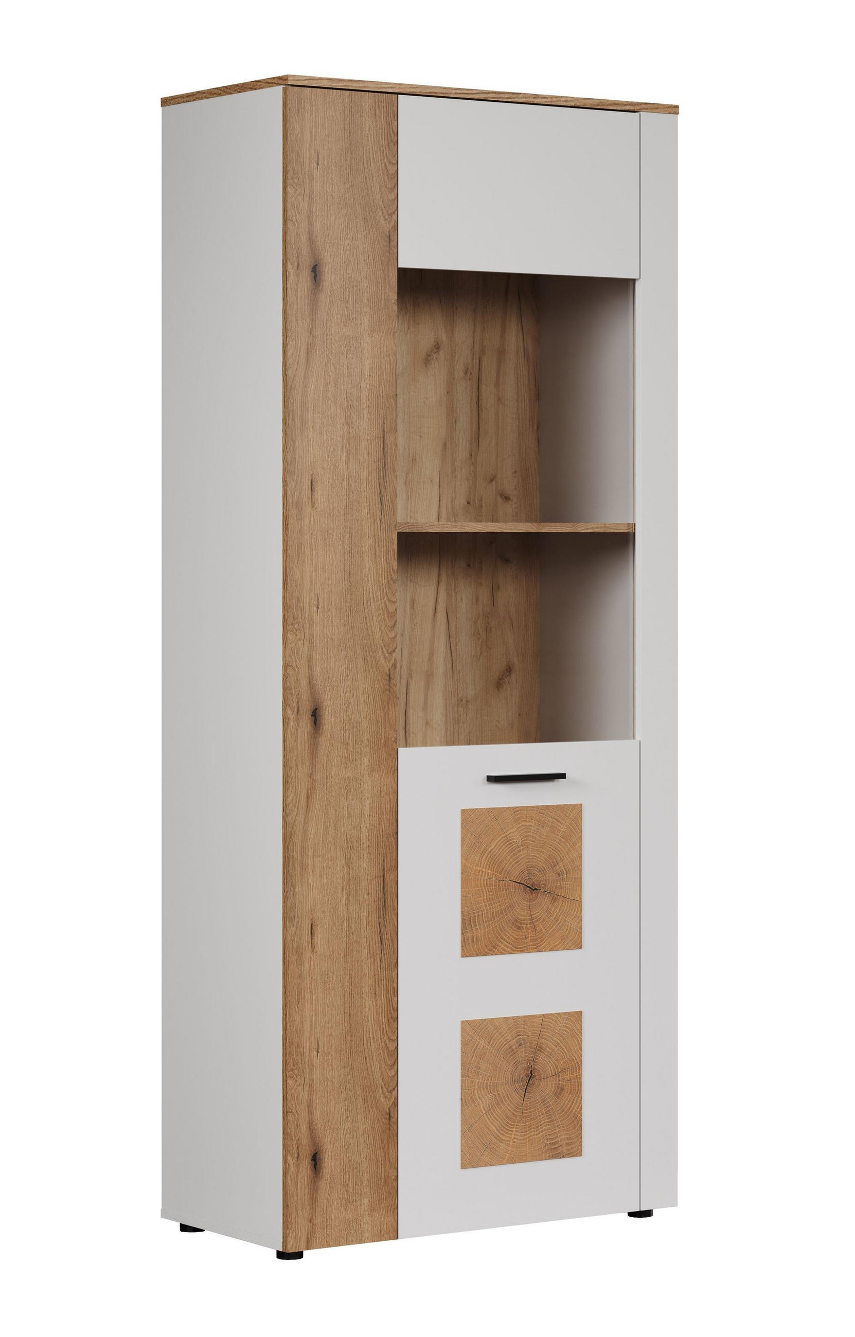 VITRINE Vitoria Weiß - Weiß, Holzwerkstoff (80/195/42cm) - Trendteam