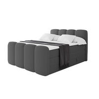 BOXSPRINGBETT mit Matratze H3/H4 - NINA-Z KING - 160x200 cm Grau - Titanfarben, Holzwerkstoff (160/200cm) - ALTDECOR