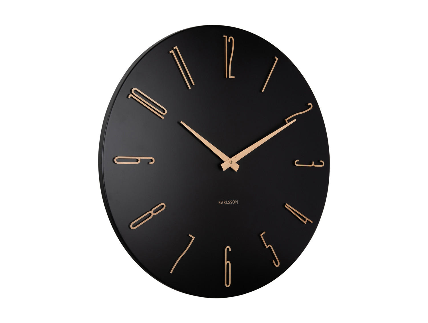 WANDUHR Esmerado Schwarz 2.5/60/60 cm - Schwarz, Metall (60/60/2.5cm) - Karlsson