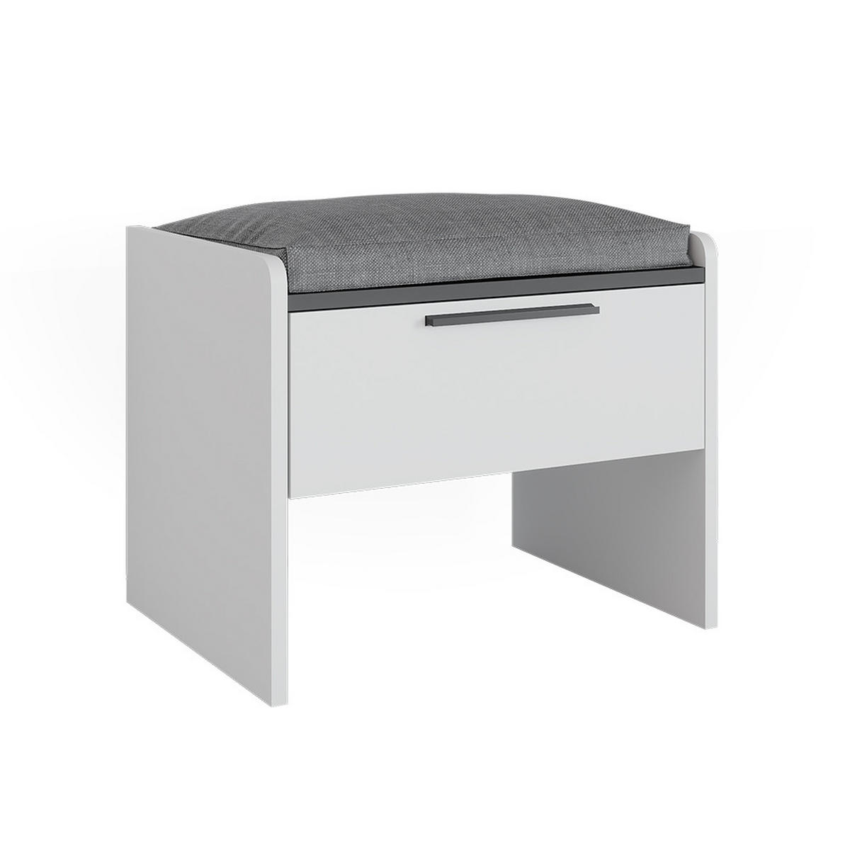 LAVICE DO JÍDELNY Roman Bílá/antracitová - bílá, kompozitní dřevo (53.5/45.5/41.1cm) - Vicco