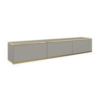 HÄNGEBOARD Banff RTV175 – Graue Glatte Front, Artisan-Eiche - Grau, Glas/Holzwerkstoff (175/30/32cm) - Komodee
