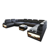 LEDERSOFA Asti L - Grau, Leder (427/93/280cm) - Sofa Dreams