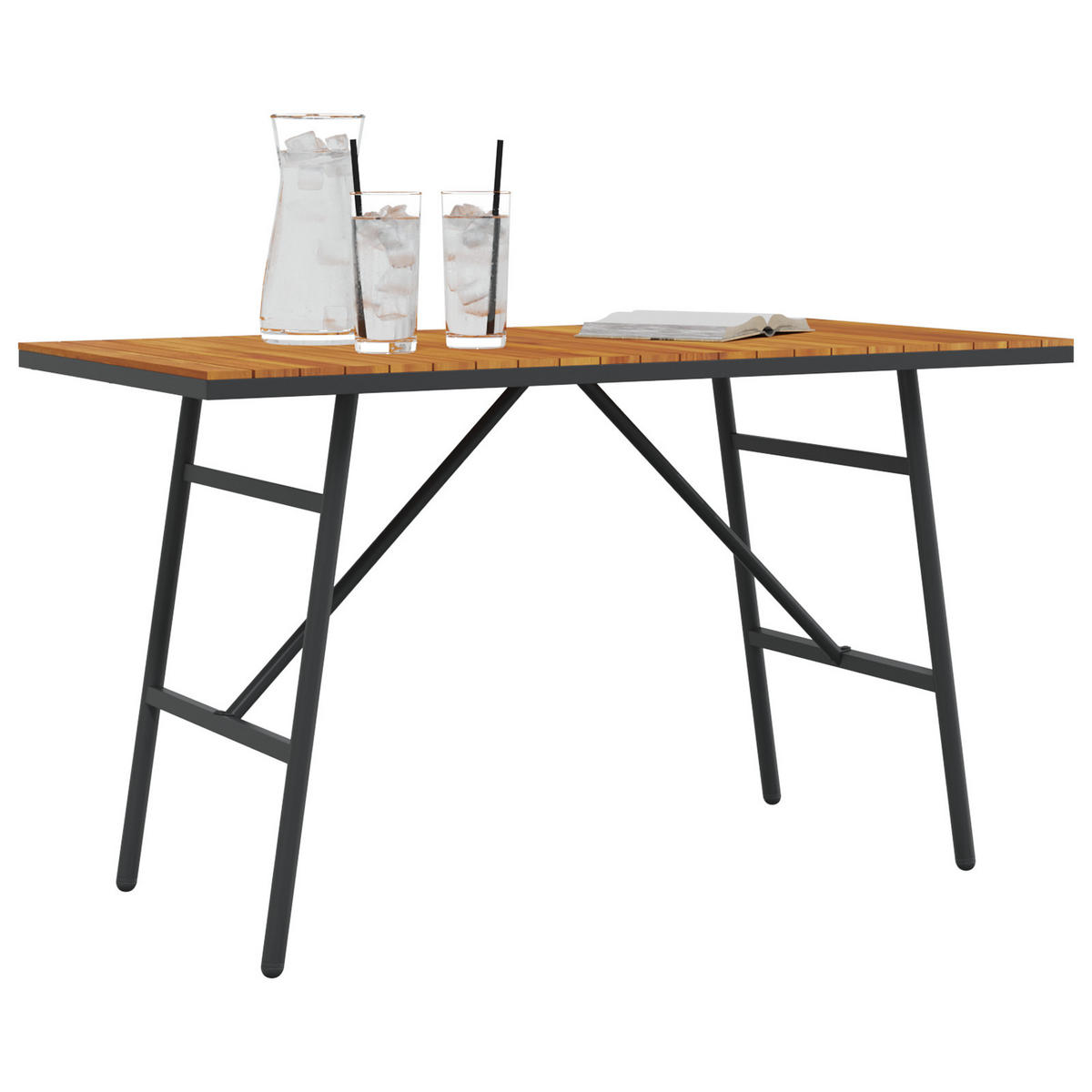 GARTENTISCH Tischbal 55/62/110 cm - Hellbraun, Naturmaterialien (110/55/62cm) - ZMH