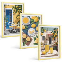 BILDER SET 3er Set - 40x60 cm Goldrahmen - Patio Sun Limonade - Goldfarben, Kunststoff (40/60cm) - TULUP