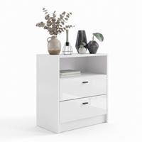 KOMMODE Pino Fronten in Weiß Hochglanz - Weiß Hochglanz, Holzwerkstoff (56/67.5/36cm) - Vladon