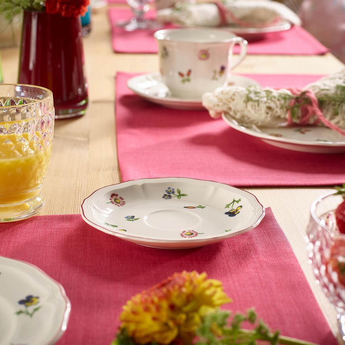 KAFFEEUNTERTASSEN Petite Fleur weiß ø 14,5 cm 6er Set - Weiß, Keramik (14.5cm) - Villeroy & Boch