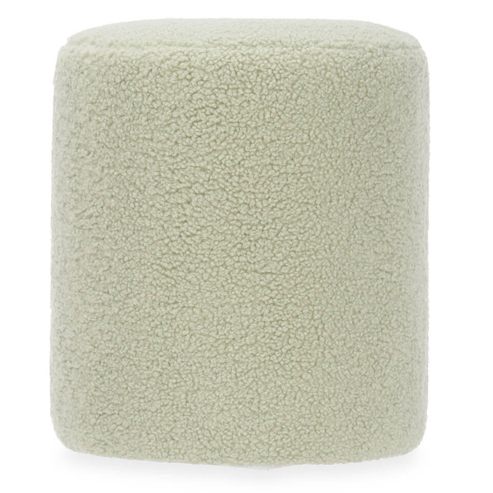 SITZHOCKER Teddy Ø 32 cm - Grün, Textil (32/36/32cm) - Giftdecor
