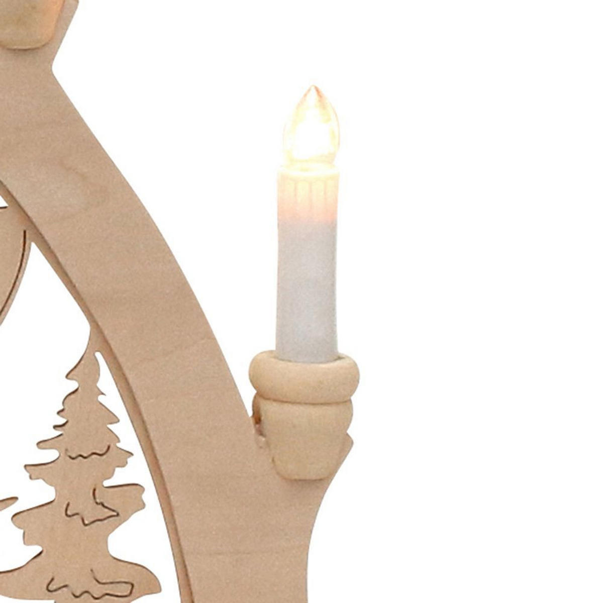 SCHWIBBOGEN Bergleute filigran 7-flammig - Multicolor, Holz (0.1/1/0.1cm) - Dekoteam24