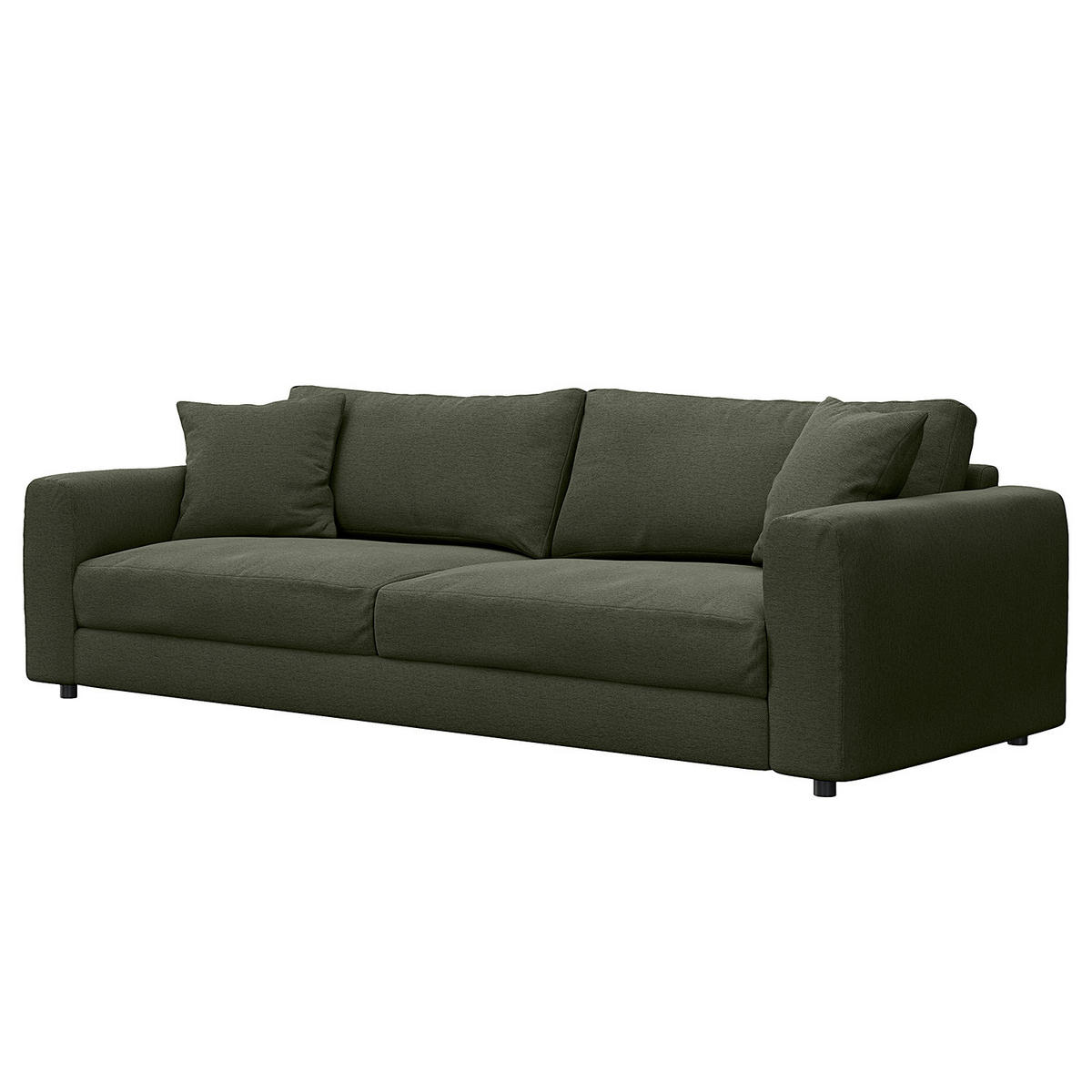 3-SITZER SOFA - Schwarz/Grau, Kunststoff/Textil (238/79/106cm) - home24