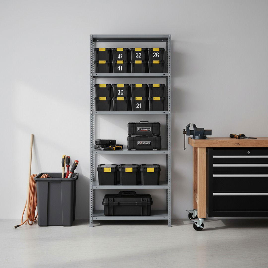 SCHRAUBREGAL PANDA TALL | HxBxT 200x110x40cm | 6 Fachböden | Fachlast 75kg | Verzinkt - Silberfarben, Metall (110/200/40cm) - PROREGAL