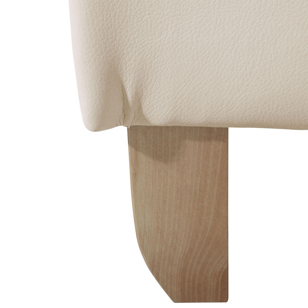 OHRENSESSEL Katria Bezug Kunstleder Buche natur / beige - Weiß, Kunststoff (88/108/84cm) - 58aufmkessel